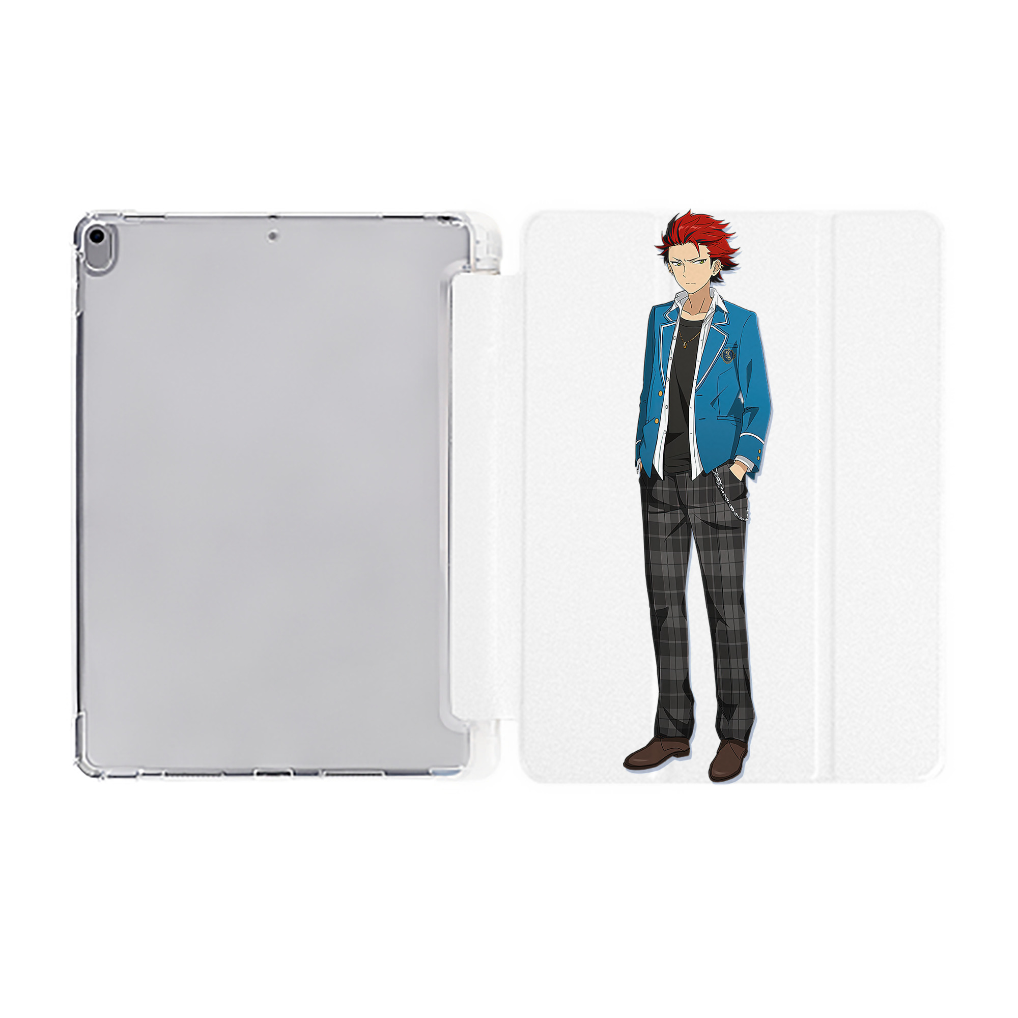 （画像用） あんさんぶるスターズ! Ensemble Stars IPad ケース ペン収納付き 三つ折りスタンド PUレザー×シリコン 対応機種9.5/10.5/10.9インチ